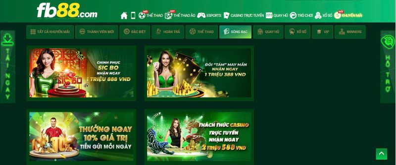 Đánh giá casino FB88 siêu nhiều khuyến mãi khủng 